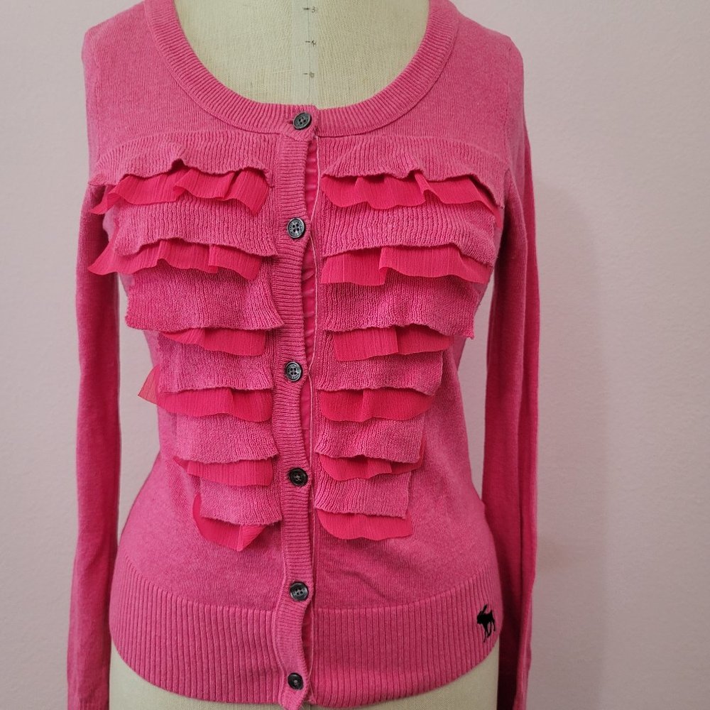 Abercrombie ruffle cardigan
